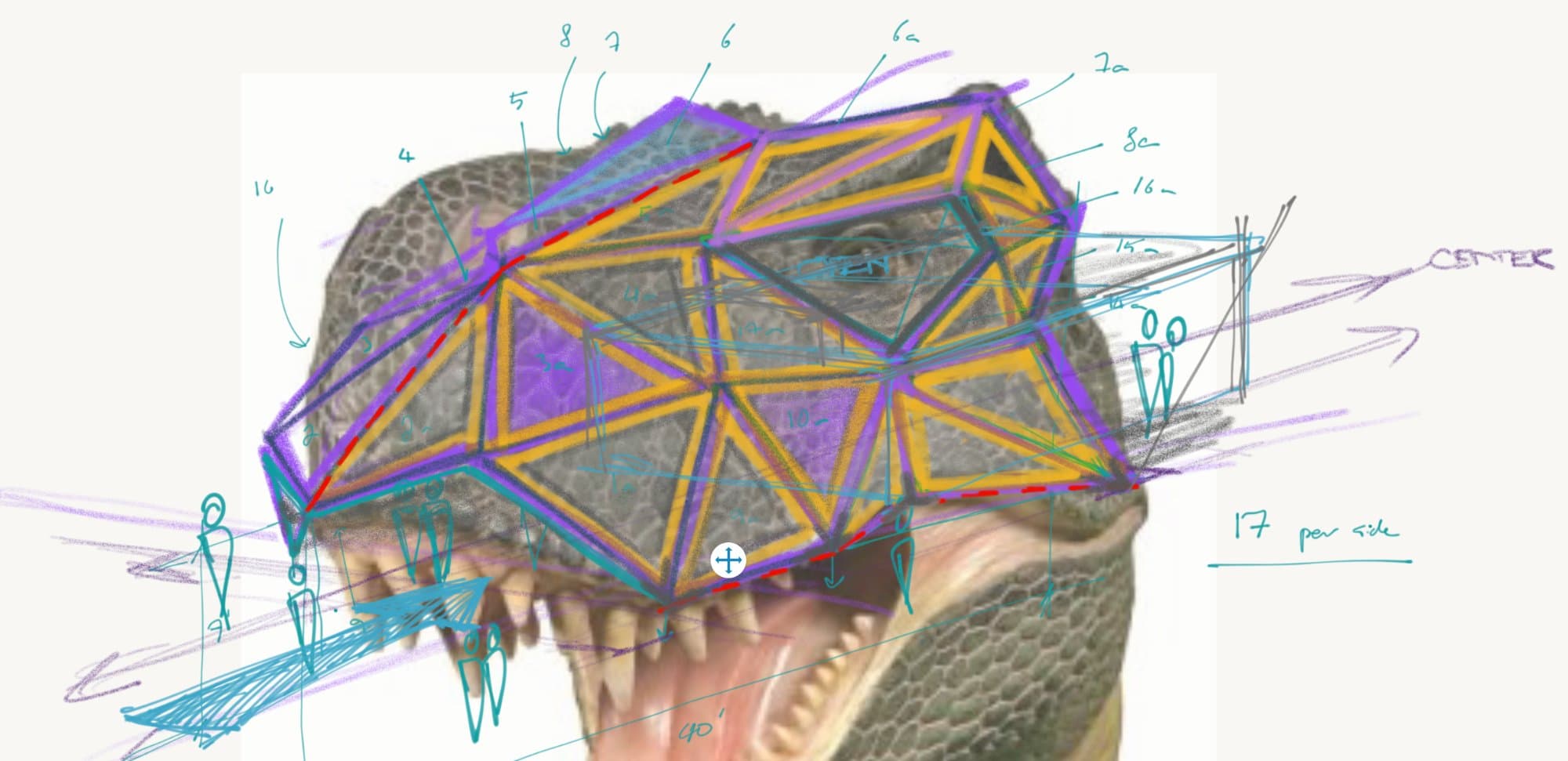 Burning Man Dinosaur Head